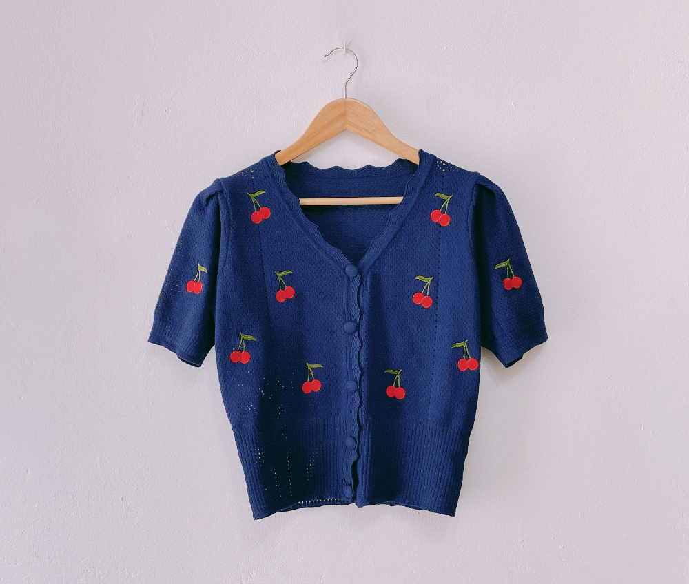 短袖T恤 navy blue 彩色图像-S1L19